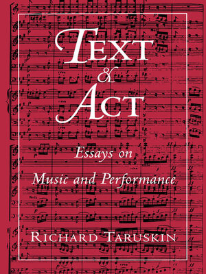 cover image of Text and Act